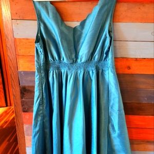 Teal eShakti hoco/cocktail dress.
